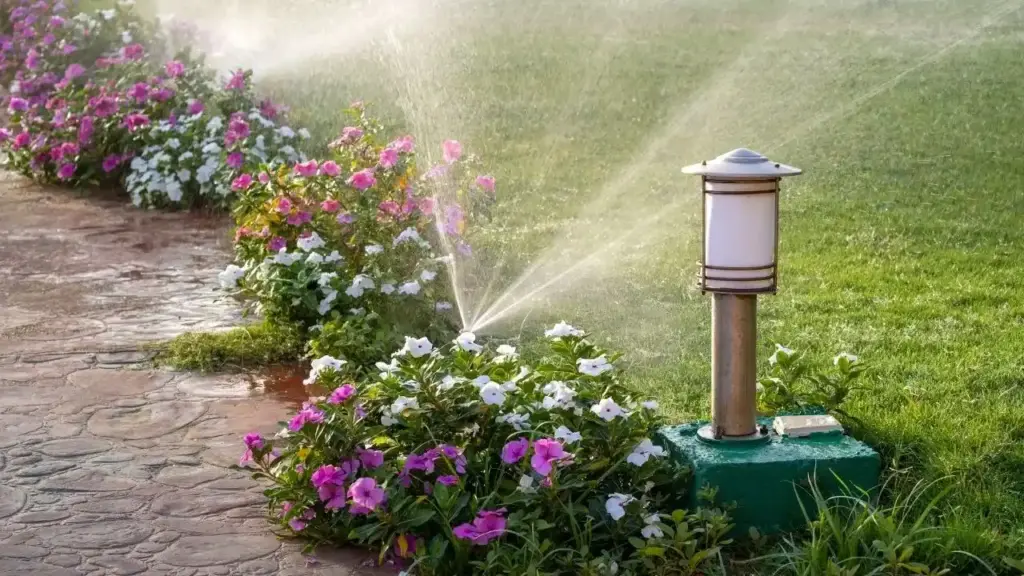 Esempio irrigatore Claber in funzione. ferramenta Ceolin Sacile